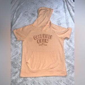 Boys’, good vibes surf club,  light weight, short-sleeved hoodie